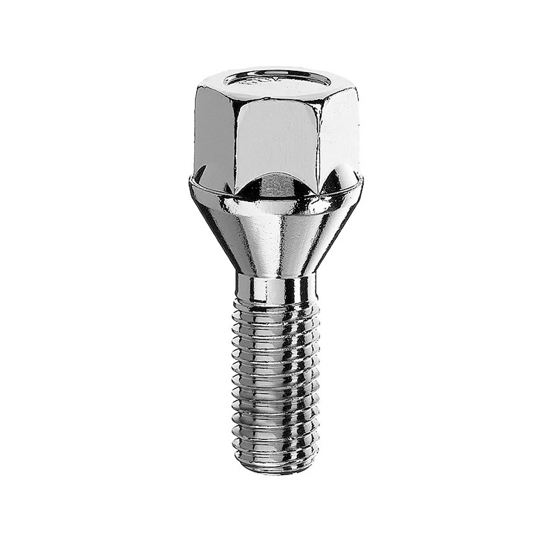 Viti per distanziali, sede conica 60°, chiave SW19, 12 x 1.5 x 28 mm - Silver